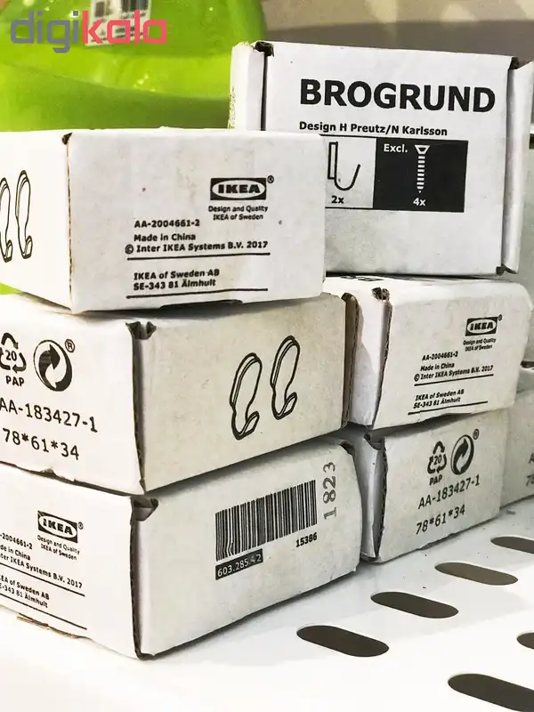 قلاب آویز حوله ایکیا مدل BROGRUND بسته دو عددی