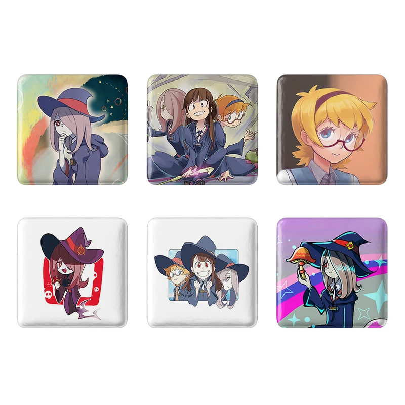 مگنت خندالو طرح انیمه جادوگران کوچک Little Witch Academia کد 1404A مجموعه 6 عددی