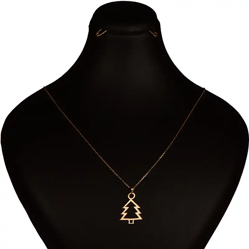 گردنبند طلا 18 عیار زنانه الن نار مدل درخت کاج ELN7052