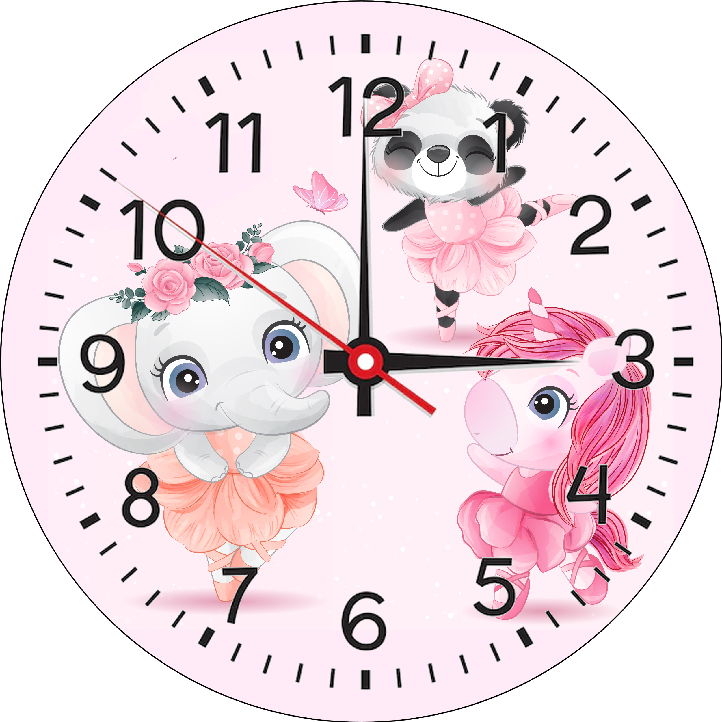 ساعت دیواری اتاق کودک مدل دخترانه