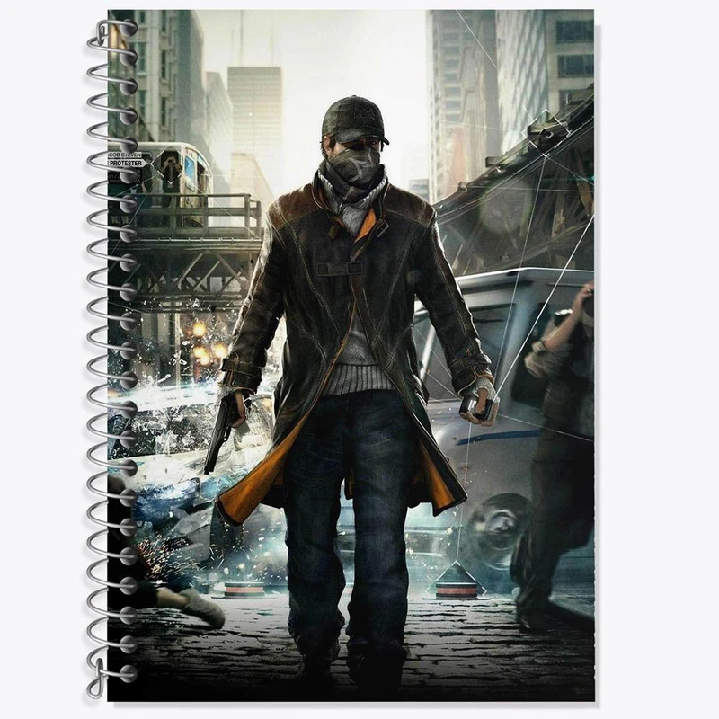 دفتر زبان 50 برگ خندالو مدل دو خط طرح ایدن پیرس واچ داگز کد 30905