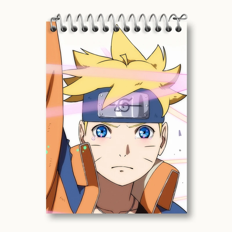 دفتر یادداشت 50 برگ خندالو مدل ناروتو ازوماکی انیمه بوروتو Boruto کد 15721