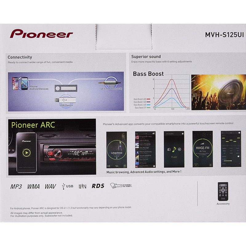 پخش کننده خودرو پایونیر مدل MVH-S125UI