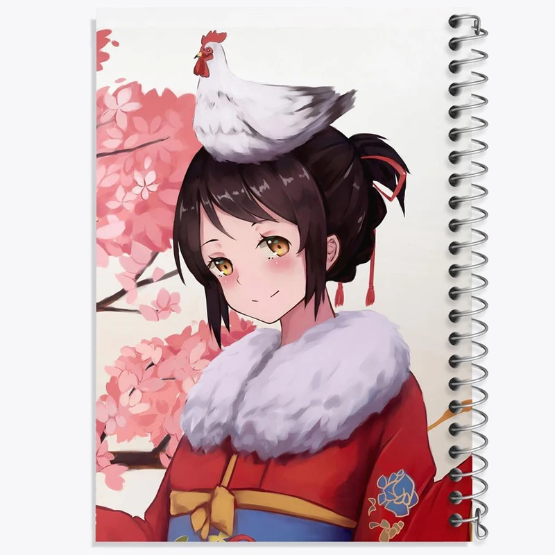 دفتر نقاشی 50 برگ خندالو مدل میتسویا میامیزو انیمه یورنیم Your Name کد 16262