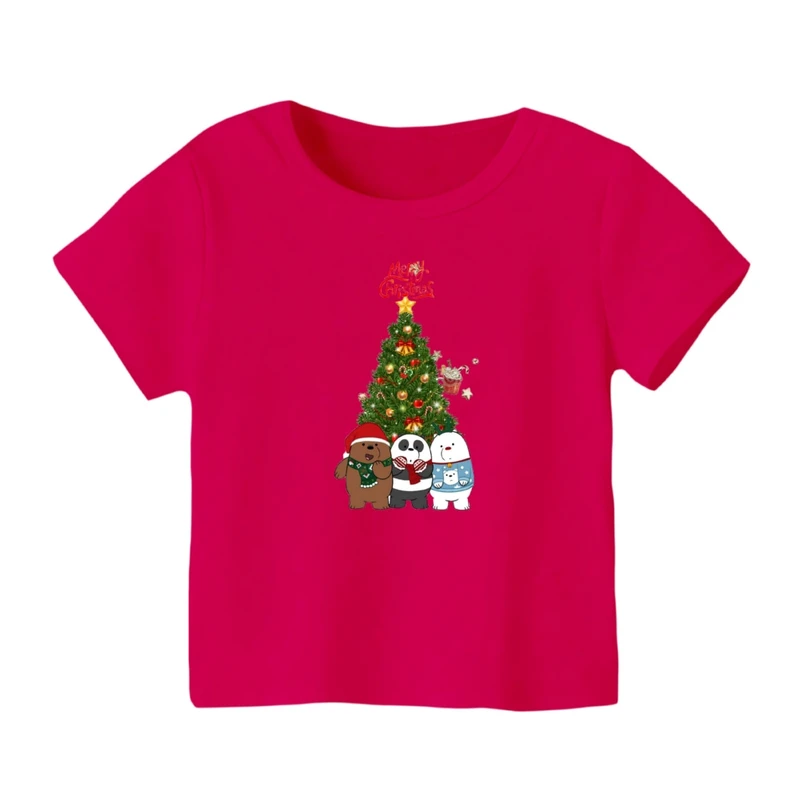 تی شرت آستین کوتاه بچگانه مدل خرس کریسمس کد 6
