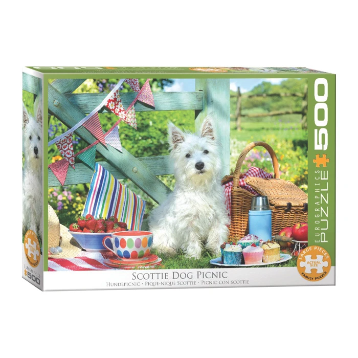 پازل 500 تکه یوروگرافیکس پازلز مدل Scottie Dog Picnic كد 5461-6500
