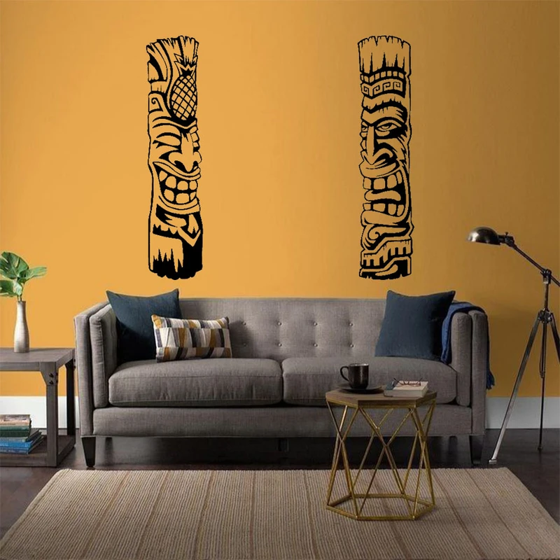 استیکر مدل چوبی طرح سرخ پوست کد S28 مجموعه 2 عددی