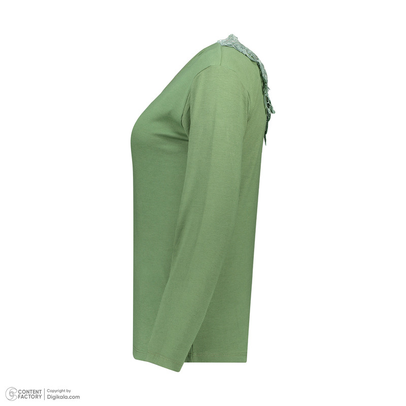 بلوز آستین بلند زنانه مدل پشت گیپور کد 110303.4