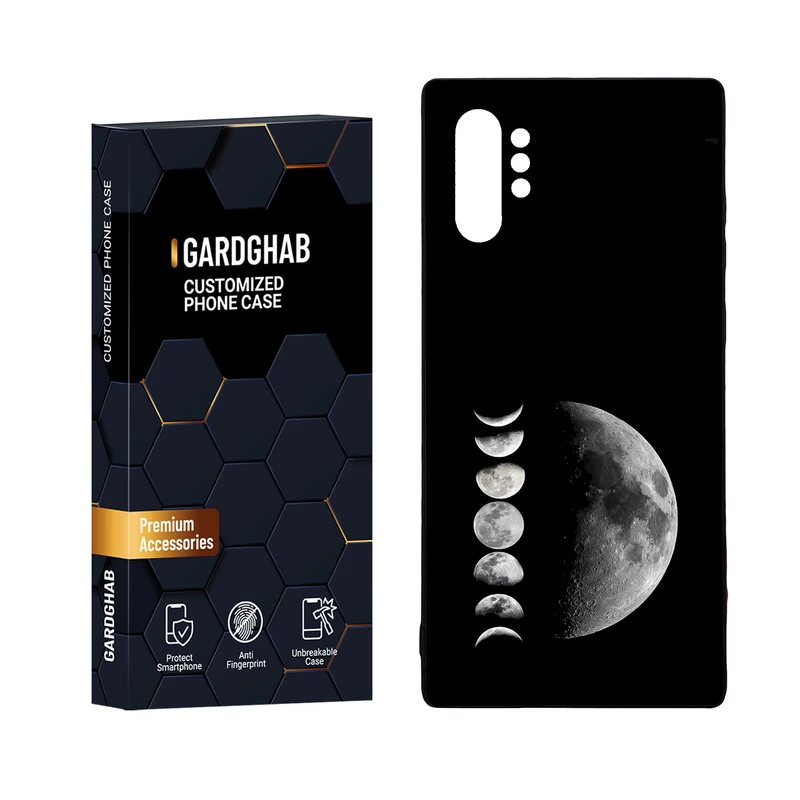 کاور گارد قاب مدل دور ژله ای پشت گلس کهکشان مناسب برای گوشی موبایل سامسونگ Galaxy Note 10 Plus