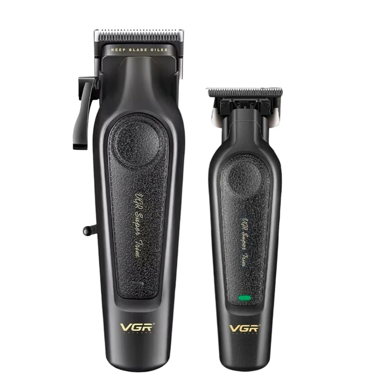 ماشین اصلاح موی سر و صورت شارژی وی جی ار مدل V-197 & 995 مجموعه 2 عددی