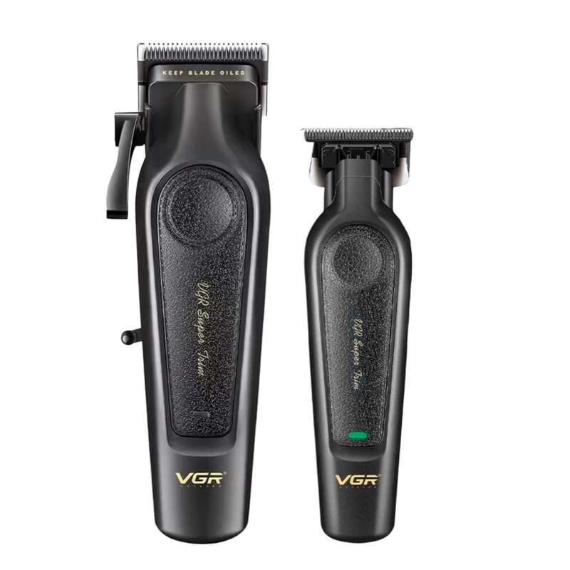 ماشین اصلاح موی سر و صورت شارژی وی جی ار مدل V-197 & 995 مجموعه 2 عددی