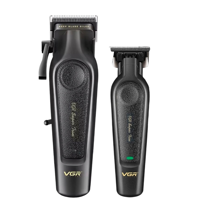 ماشین اصلاح موی سر و صورت شارژی وی جی ار مدل V-197 & 995 مجموعه 2 عددی