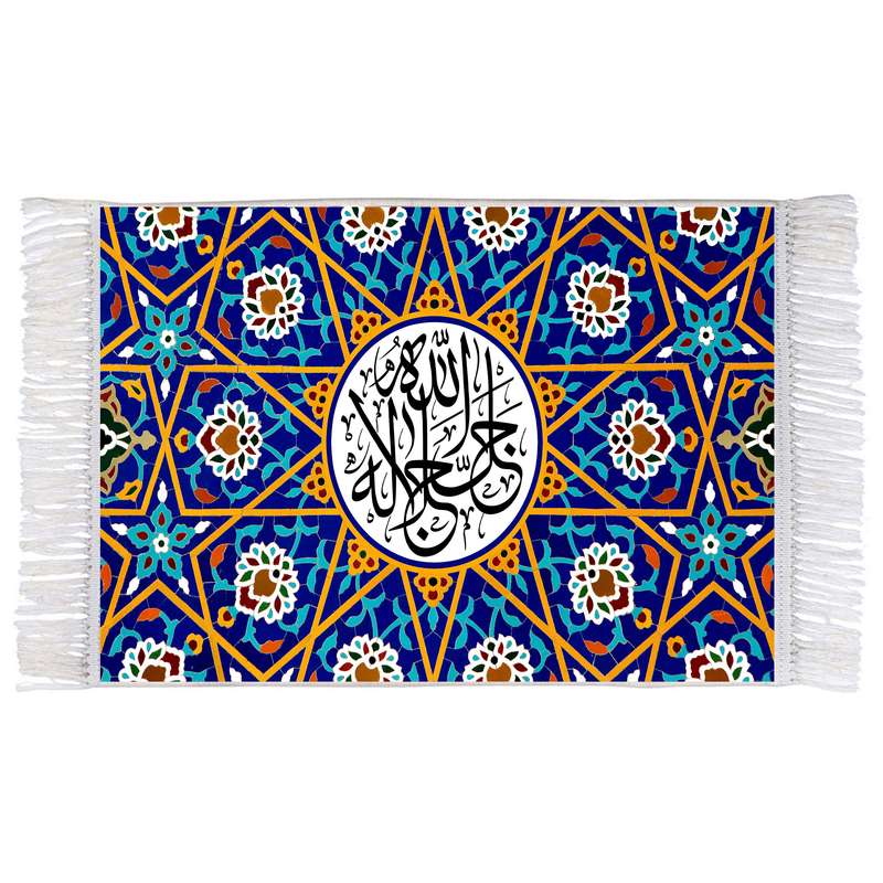 فرش ماشینی دیوارکوب اطلس آبی طرح الله جل جلاله مدل T3061 فرش ماشینی دیوارکوب اطلس آبی طرح الله جل جلاله مدل T3061