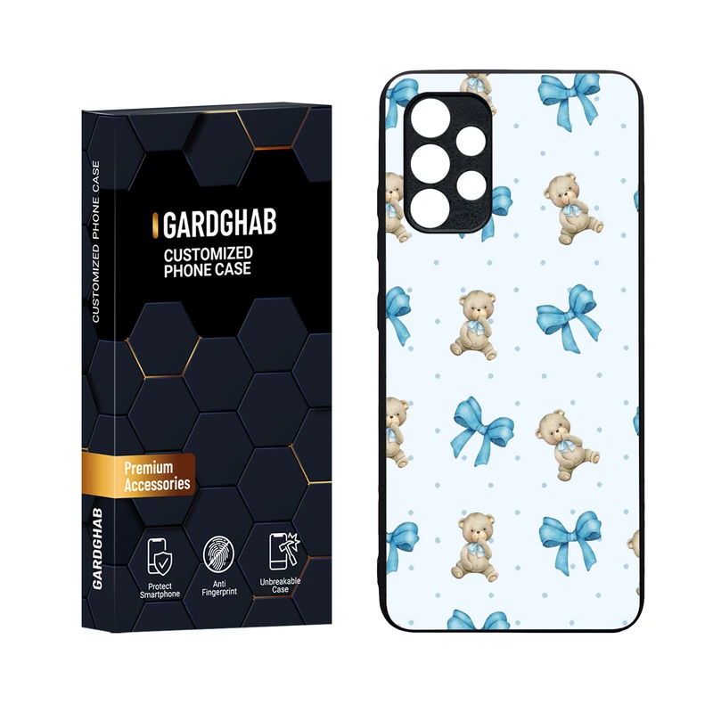 کاور گارد قاب مدل دورژله ای پشت گلس فانتزی مناسب برای گوشی موبایل سامسونگ Galaxy A32 4G