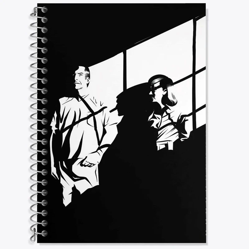 دفتر زبان 50 برگ خندالو مدل دو خط طرح سریال بهتره با سال تماس بگیری Better Call Saul کد 29775