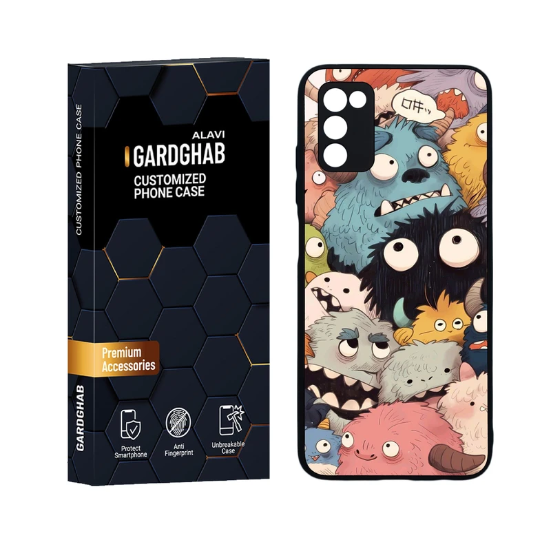 کاور گارد قاب علوی دورژله ای مدل کارتونی و انیمه مناسب برای گوشی موبایل سامسونگ Galaxy A03s