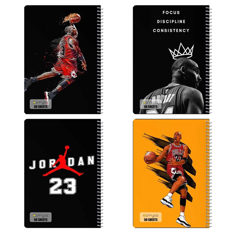 دفتر نقاشي 50 برگ کارنيکا طرح جردن Jordan کد 32101 مجموعه 4 عددی