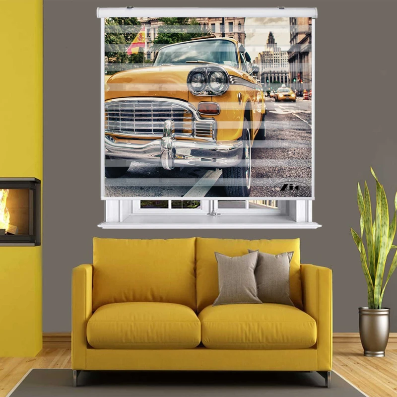 پرده زبرا زیو کد OV 7016 سایز 150x150 سانتی متر