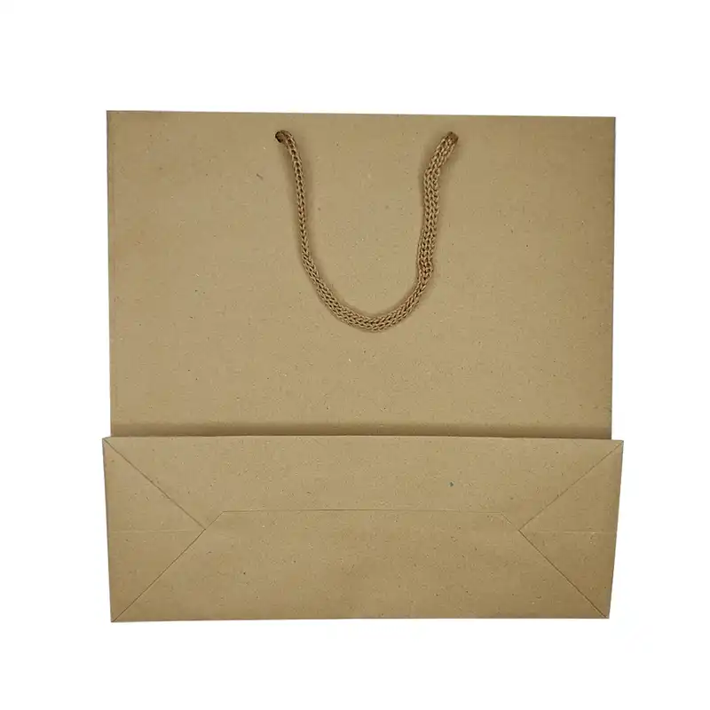 ساک هدیه مدل مربعی کرافت ساده بسته 25 عددی