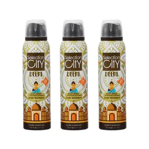 اسپری خوشبو کننده بدن زنانه سلکشن سیتی مدل delhi حجم 150 میلی لیتر مجموعه 3 عددی