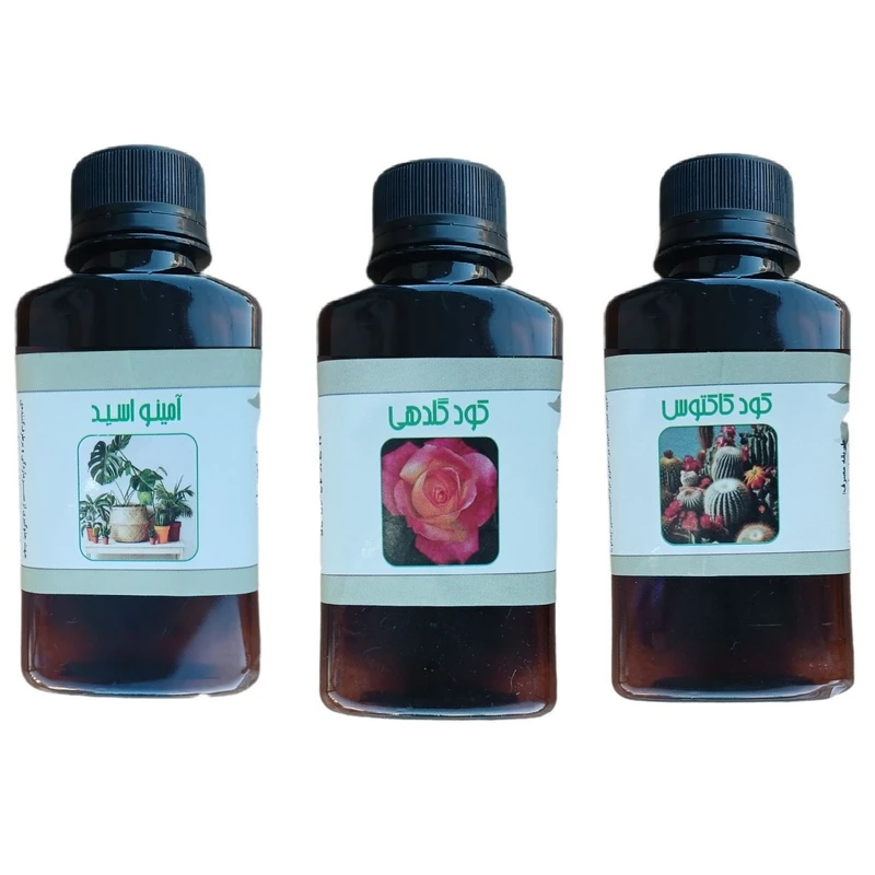 کود مایع امینو اسید و کود کاکتوس و گلدهی مدل life drop حجم 110 میلی لیتر بسته 3 عددی