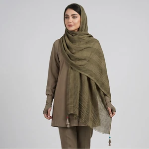 شال زنانه مدل پلیسه حصیری