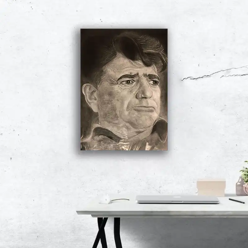 نقاشی سیاه قلم مدل استاد شجریان کد L2