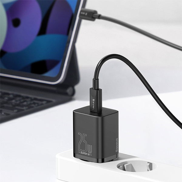 شارژر دیواری باسئوس Quick Charger 25W به همراه کابل تبدیل usb-c 3 در وبزینر شارژر دیواری باسئوس Quick Charger 25W به همراه کابل تبدیل usb-c