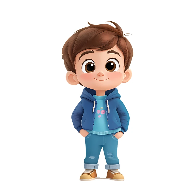 استیکر پارچه و لباس پاد آفرین مدل کارتونی کیوت فانتزی پسرانه کد S4045