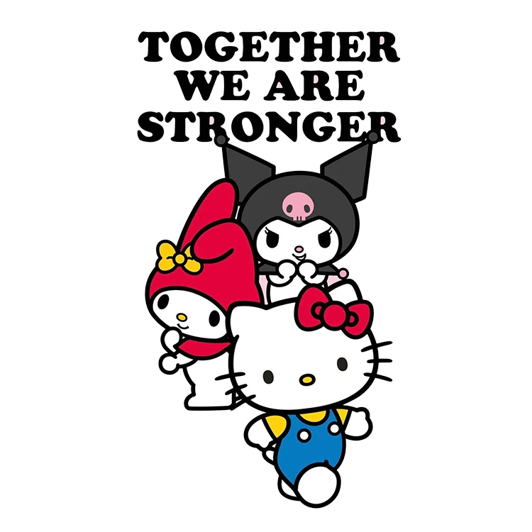 استیکر پارچه و لباس پاد آفرین مدل سانریو کرومی و مای ملودی هلوکیتی کد S2511