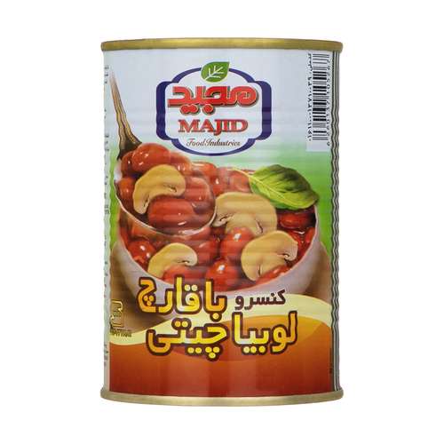 کنسرو خوراک لوبیا چیتی با قارچ مجید - 400 گرم