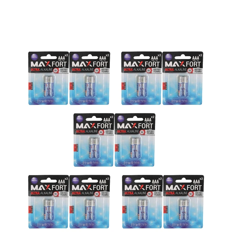 باتری نیم قلمی مکس فورت مدل الترا آلکالاین بسته 20 عددی
