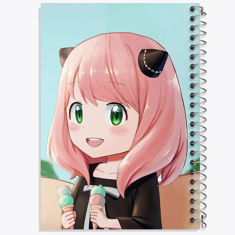 دفتر شطرنجی 50 برگ خندالو طرح آنیا فورجر انیمه اسپای ایکس فمیلی Spy x Family کد 15586