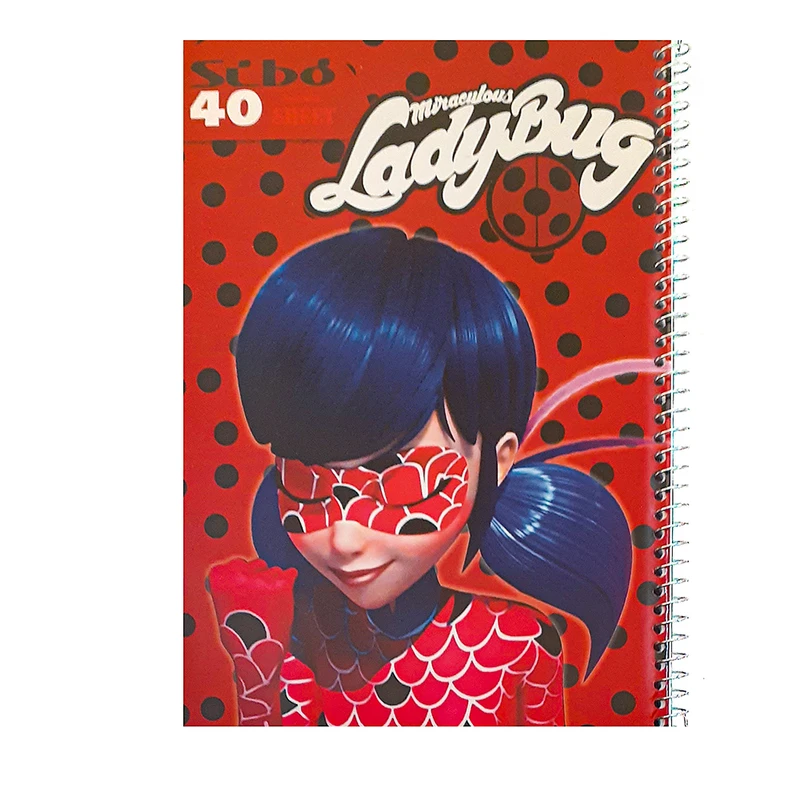 دفتر مشق 40 برگ سیبو طرح لیدی باگ چشم بسته کد S-222