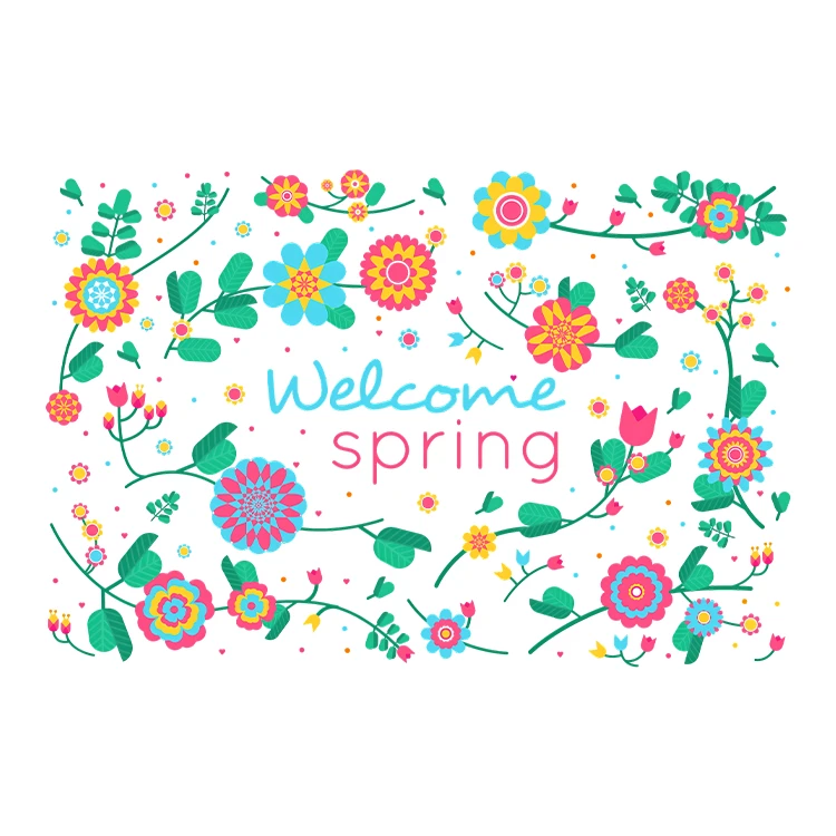 استیکر پارچه و لباس پاد آفرین مدل بهار طرح گل کد S5575