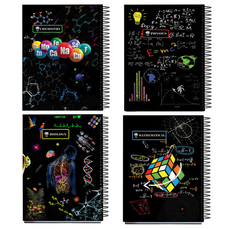 دفتر مشق 150 برگ تیما مدل علوم مجموعه 4 عددی
