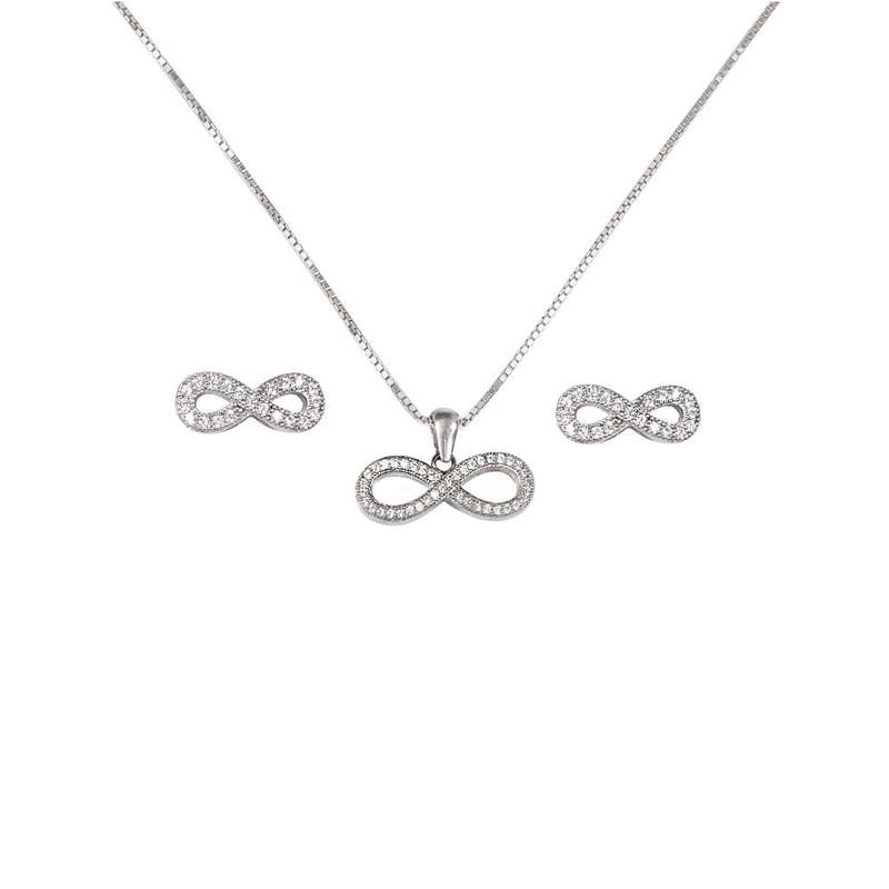 نیم ست نقره زنانه مدل 22045