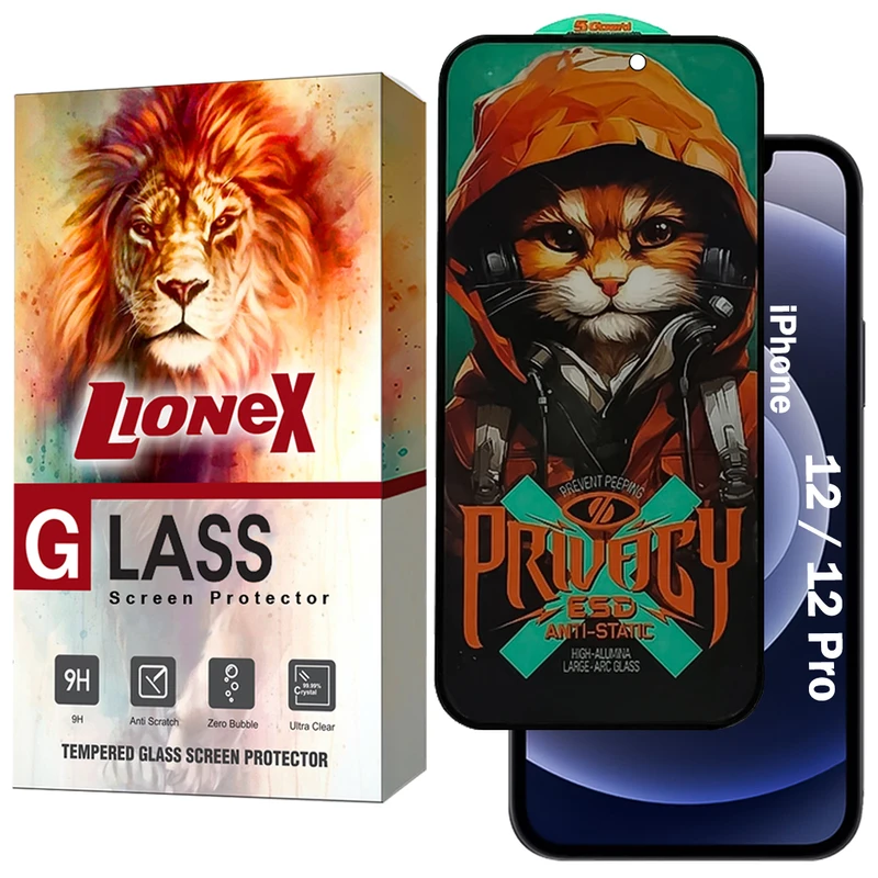 محافظ صفحه نمایش لایونکس مدل CATPRVL مناسب برای گوشی موبایل اپل iPhone 12 / iPhone 12 Pro