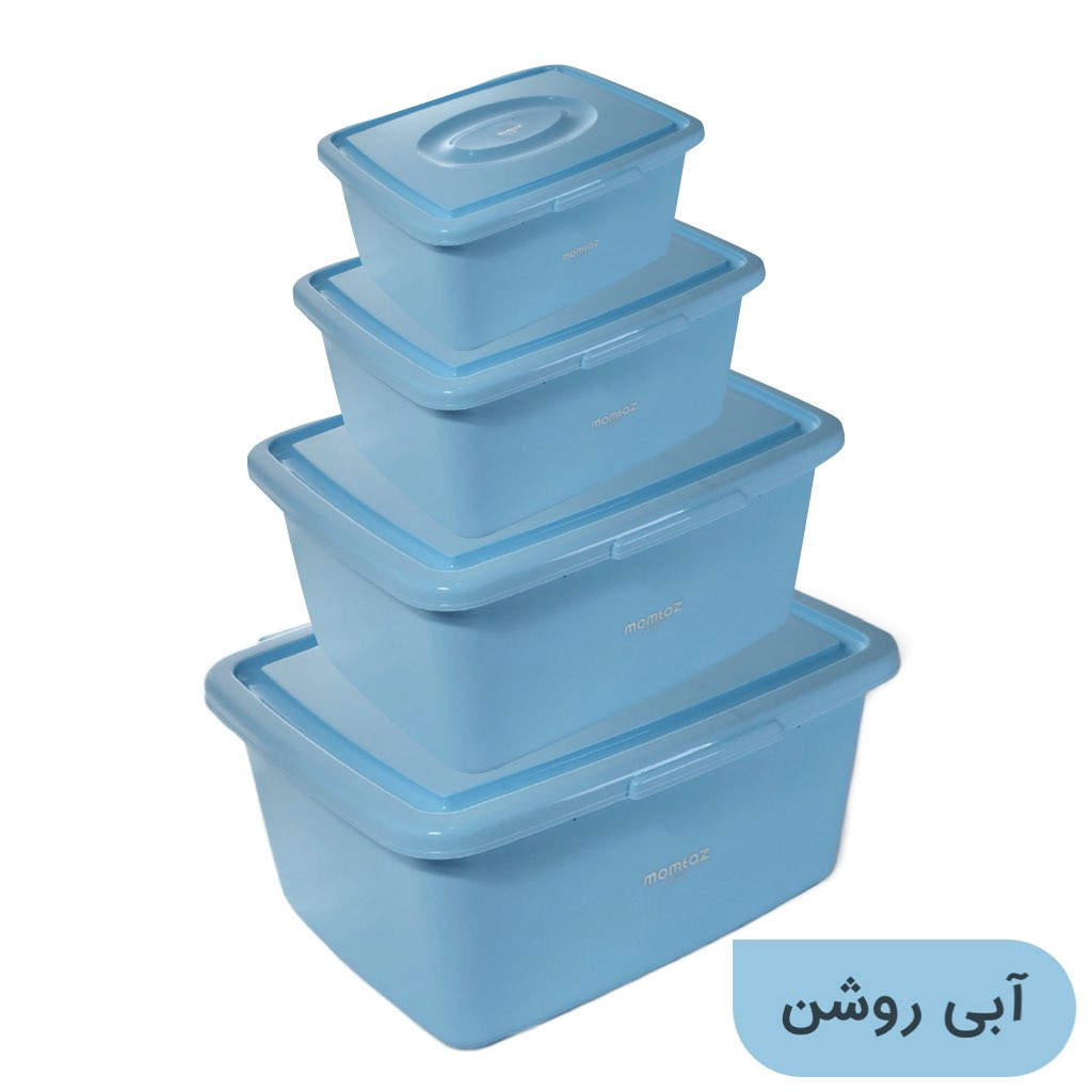 ظرف نان ممتاز پلاستیک مدل 500 مجموعه 4 عددی