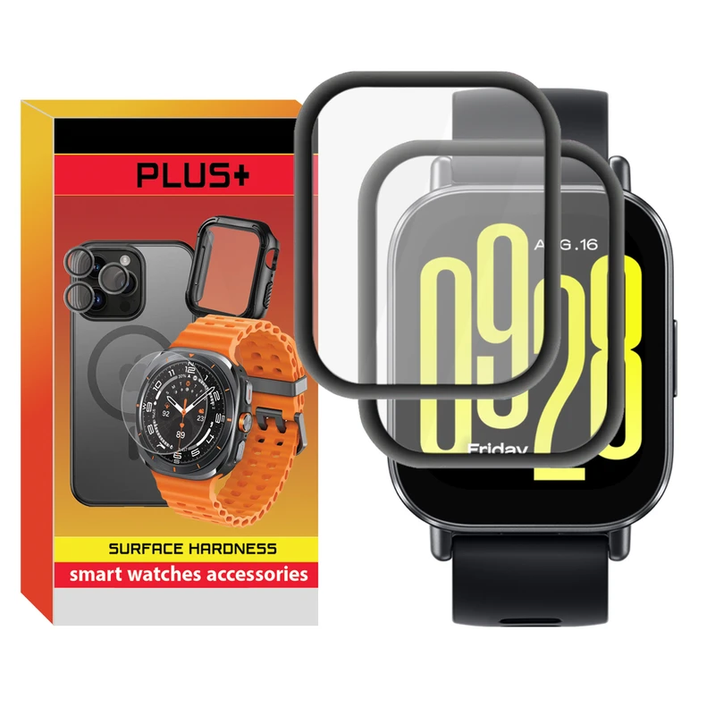 محافظ صفحه نمایش پلاس مدل Pmma-PL مناسب برای ساعت هوشمند شیائومی Redmi Watch 5 Active بسته دو عددی