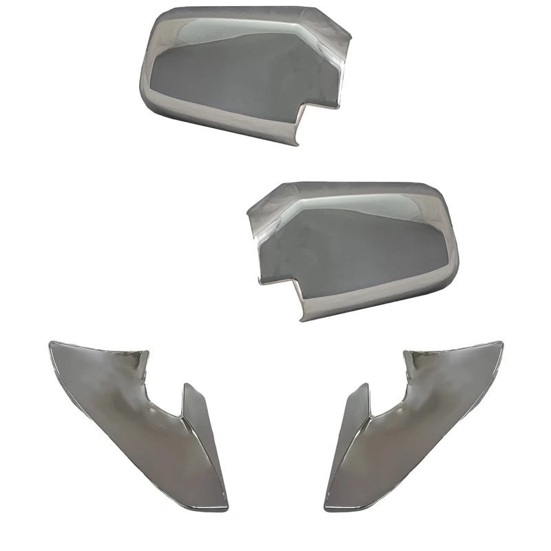 قاب کامل آینه خودرو کالانیکس مدل GHB-PRIDEESTIL-100256 طرح استیل مناسب برای پراید به همراه پایه مجموعه 4 عددی