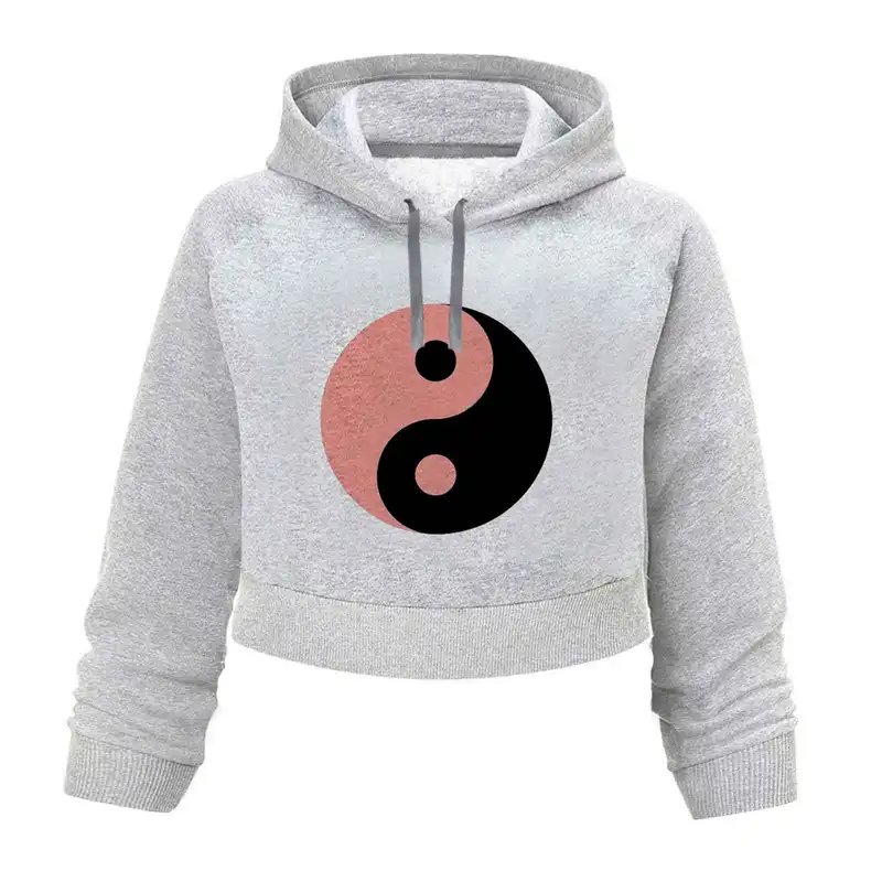 هودی کراپ  زنانه مدل بلک پینک کد K50 T