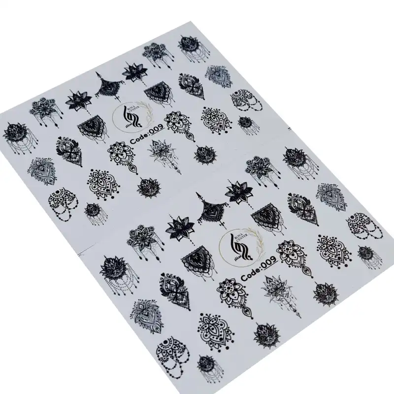 برچسب لنز ناخن رویاسنتر مدل 09 مجموعه 2 عددی