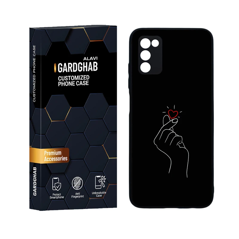 کاور گارد قاب علوی دورژله ای مدل عاشقانه مناسب برای گوشی موبایل سامسونگ Galaxy A03s