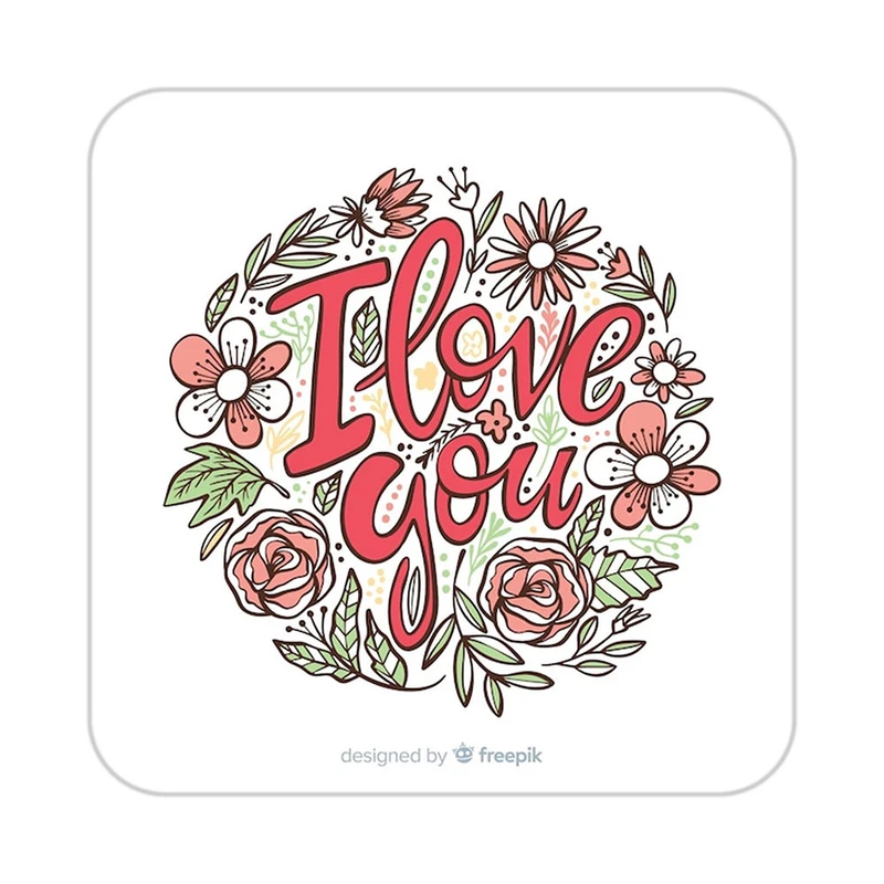 زیر لیوانی کاکتی طرح عاشقانه مدل mp37730