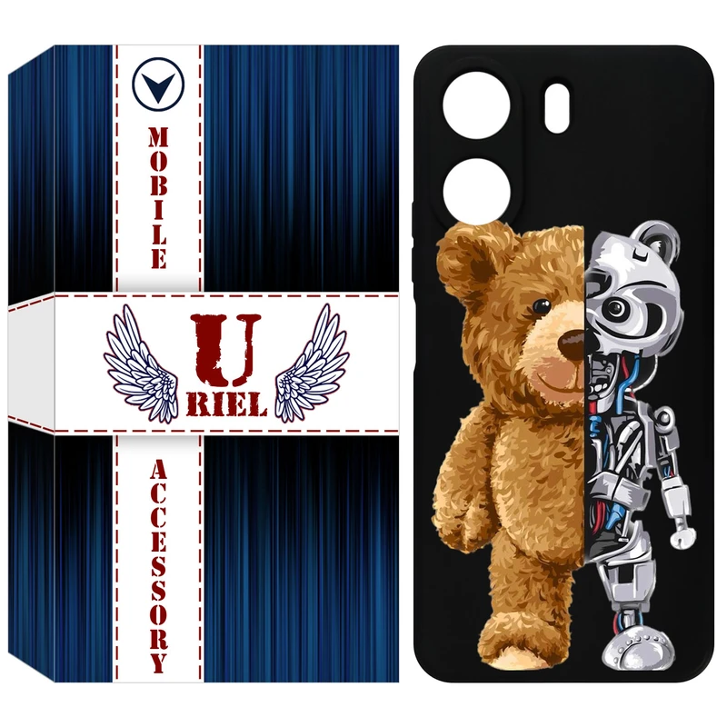 کاور یوریل قاب مدل KSH کد 40 طرح خرس مناسب برای گوشی موبایل شیائومی Redmi 13C 4G / Poco C65