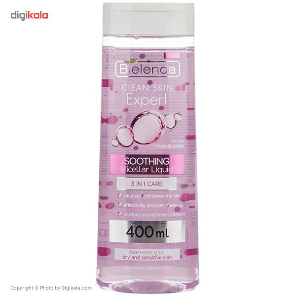 محلول پاک‌کننده آرایش بی یلندا مدل Soothing Micellar Liquid حجم 400 میلی لیتر