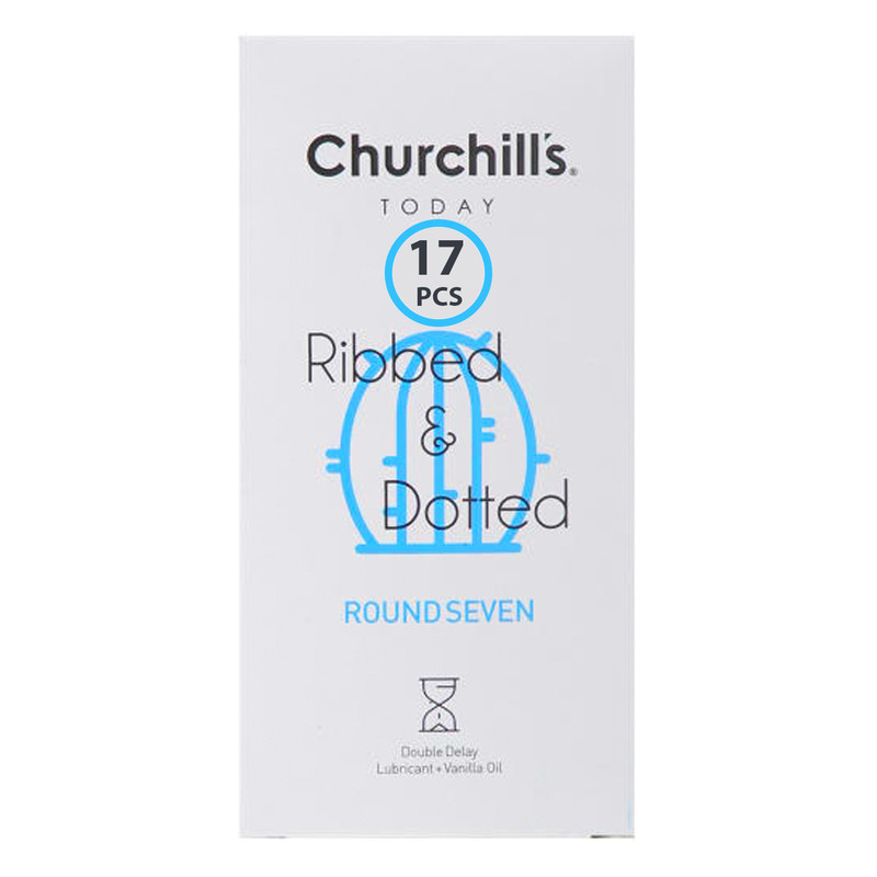  کاندوم چرچیلز مدل CHC_ribbed&dotted-roundseven بسته 17 عددی