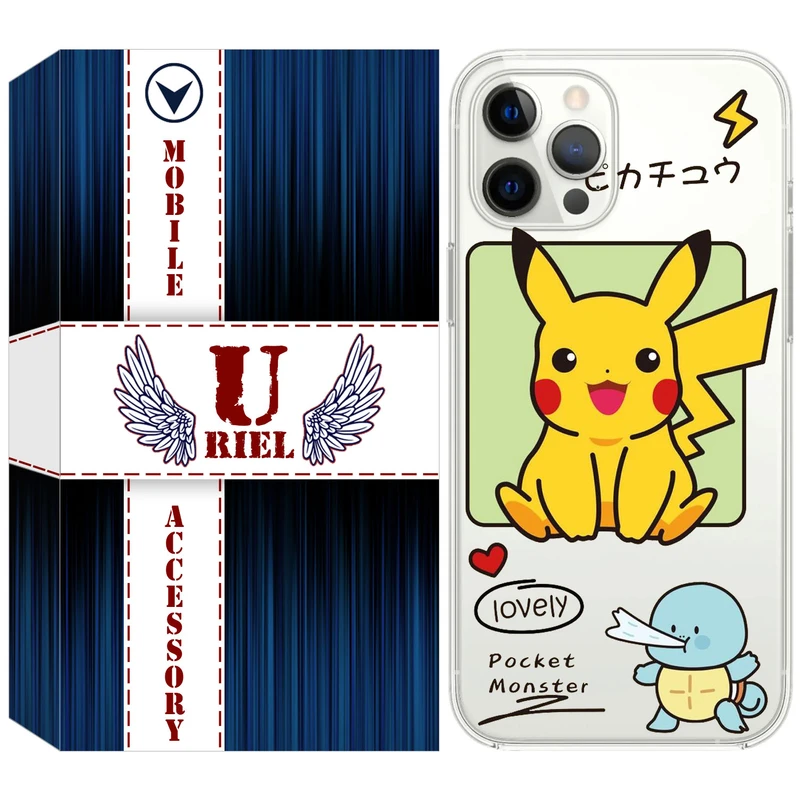 کاور یوریل قاب مدل Clear کد 28 طرح پوکمون مناسب برای گوشی موبایل اپل iPhone 13 Pro