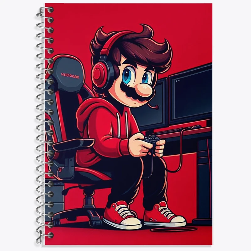 دفتر لغت 50 برگ خندالو طرح سوپرماریو (Super Mario) کد F963